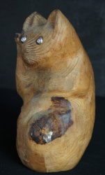 Rural wood cat Maneki 1920