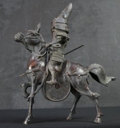 Samurai bronze sculpture 1850