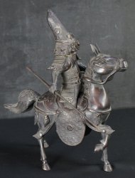 Samurai bronze sculpture 1850