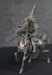 Samurai bronze sculpture 1850
