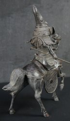 Samurai bronze sculpture 1850