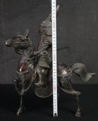 Samurai bronze sculpture 1850