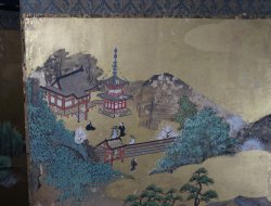 Samurai city Byobu 1800