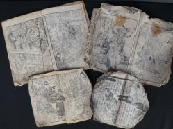 Samurai woodblock print 1800