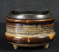 Seto Koro bronze lid 1800