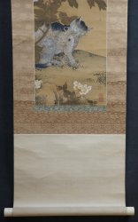Setsuge Buncho cat scroll 1700s