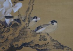 Setsuge Buncho scroll bird 1700