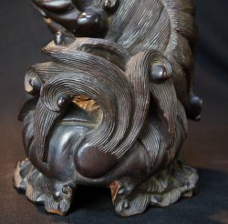 Shishi lion carving 1890s