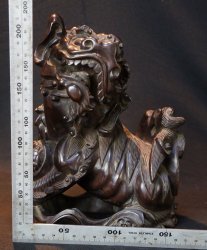 Shishi lion carving 1890s