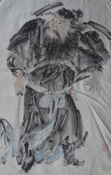 Shoki deity ink art 1880