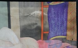 Shunga silk paint 1880s