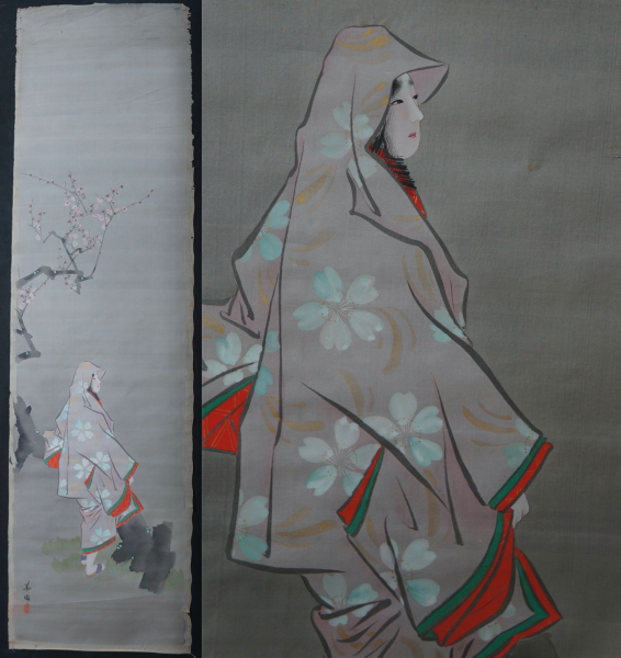 Silk painting Bijin-Ga 1900