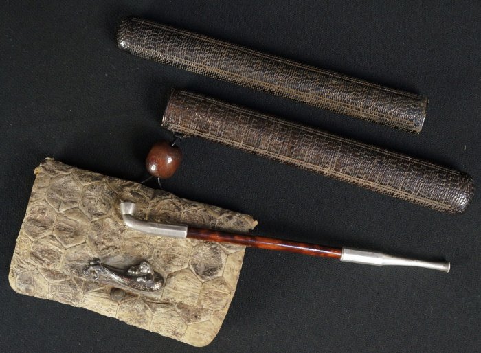Silver Kiseru pipe Edo 1800
