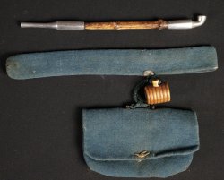 Silver Kiseru pipe Netsuke 1800