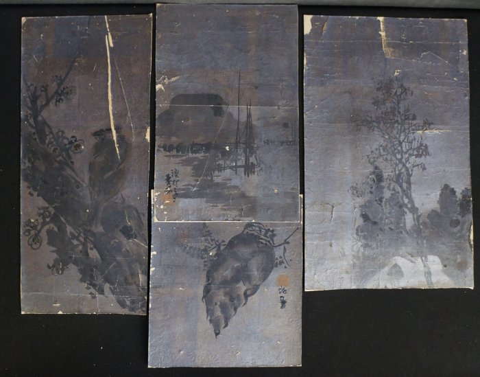 Silver leaf Sumi-e 1900