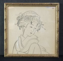 Sketch on paper 1920 Maiko san
