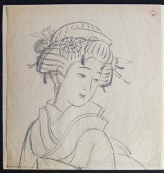 Sketch on paper 1920 Maiko san