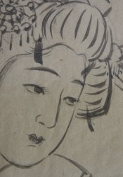 Sketch on paper 1920 Maiko san
