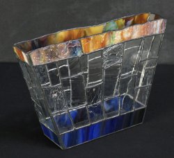 Stain glass vase 1970