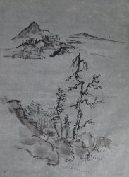 Sumi-e Japan sketch 1900s