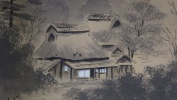 Sumi-e landscape 1900s