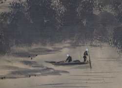Sumi-e landscape 1900s