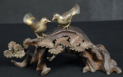 Suzume bronze birds 1900s