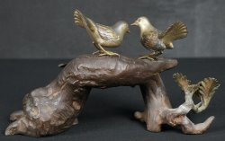 Suzume bronze birds 1900s