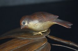 Suzume on bamboo1900