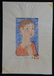 Takao girl 1970 Sōsaku-hanga