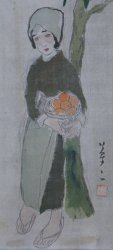 Takehisa girl with oranges 1920