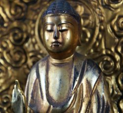 Temple Buddha statue 1880s