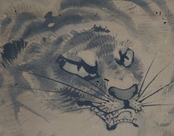 Tora tiger cat art 1750