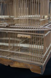 Torikago bird bamboo cage 1950