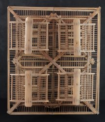 Torikago bird bamboo cage 1950