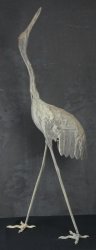 Tsuru bird bronze 1900