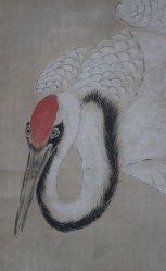 Tsuru bird by Matsu tree 1860