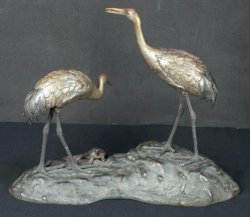 Tsuru birds sculpture 1900s
