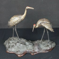 Tsuru birds sculpture 1900s