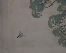 Waterfall and kingfisher 1900