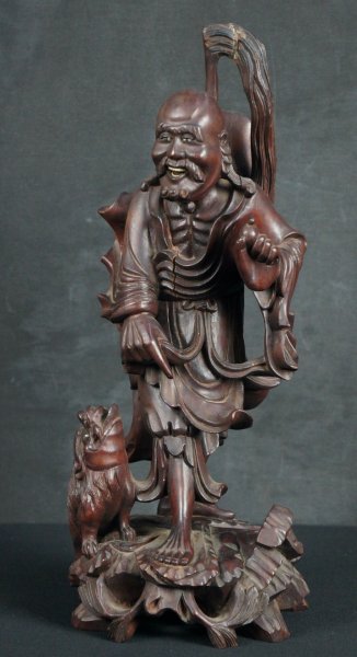 Wood carving deity 1900s