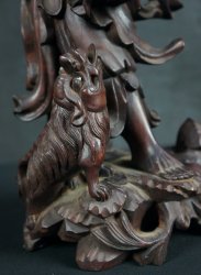 Wood carving deity 1900s