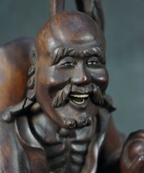 Wood carving deity 1900s