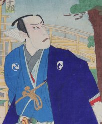 Woodblock Kabuki print 1888