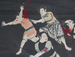 Yakuza street fight 1890s