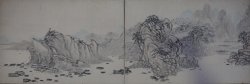 Zen Sumi-e landscape 1880