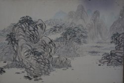 Zen Sumi-e landscape 1880