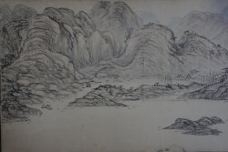 Zen Sumi-e landscape 1880