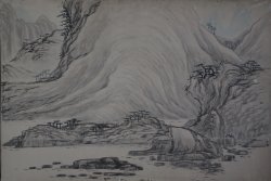 Zen Sumi-e landscape 1880